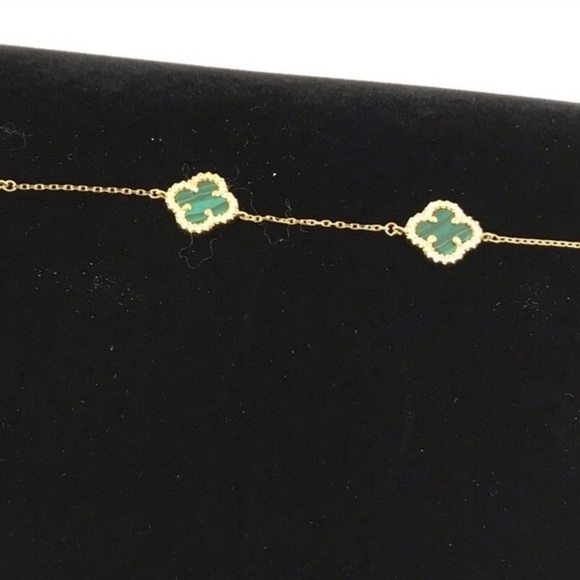 Malachite Clover Bracelet - Picture 10 of 13